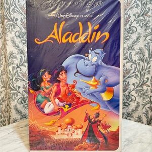 Disney Aladdin Throw with VHS case